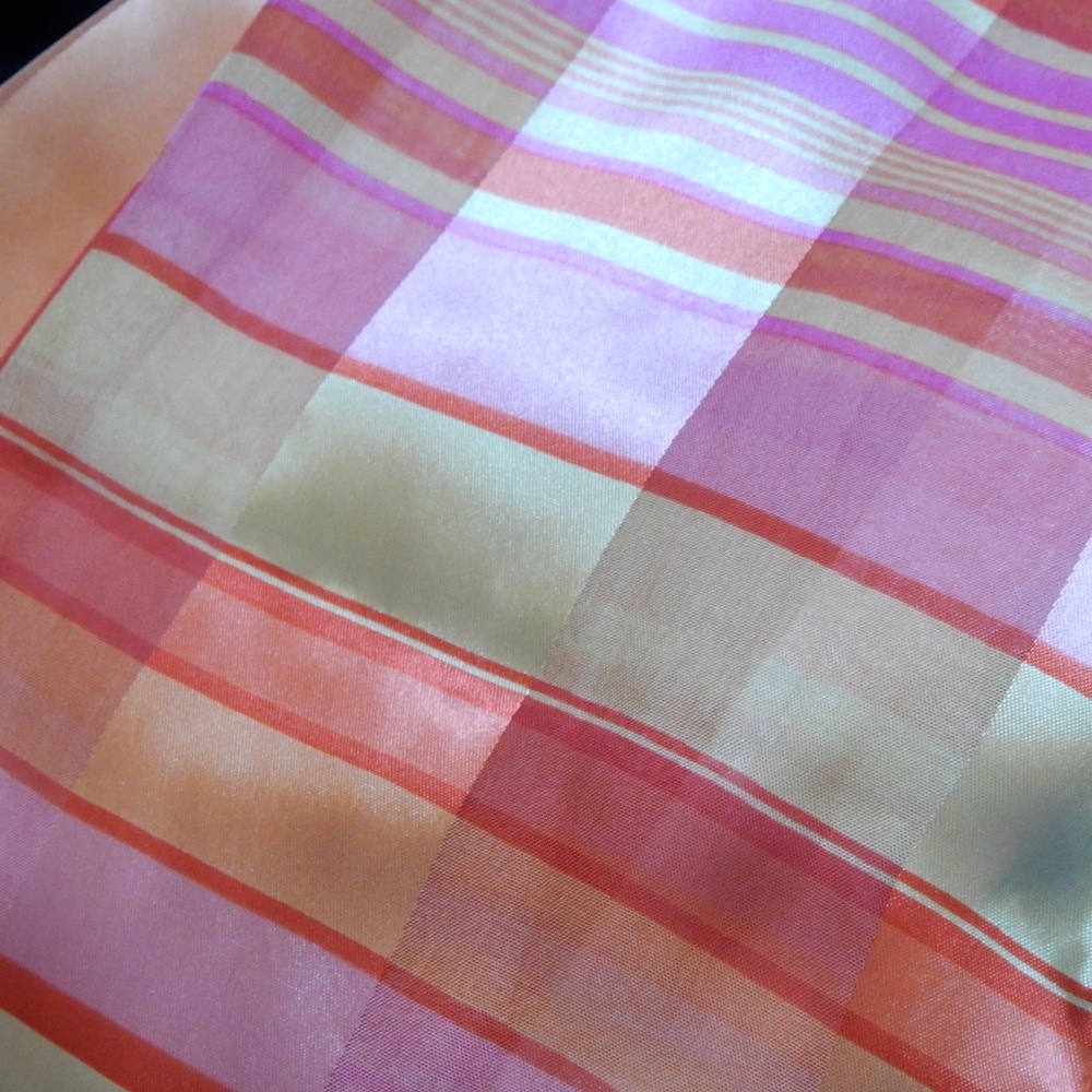 13 x 58 1/2 Orange, Pink, Yellow & Peach Scarf